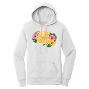 Summer Tropical Floral Women's Pullover Hoodie