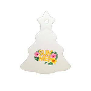 Summer Tropical Floral Ceramic Tree Ornament