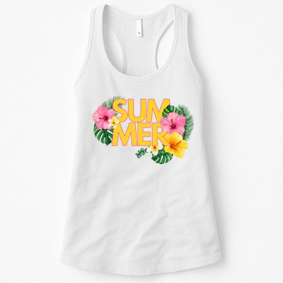 Summer Tropical Floral Womens Tank Top