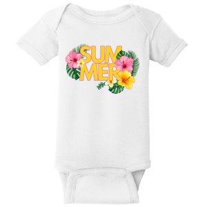 Summer Tropical Floral Baby Bodysuit