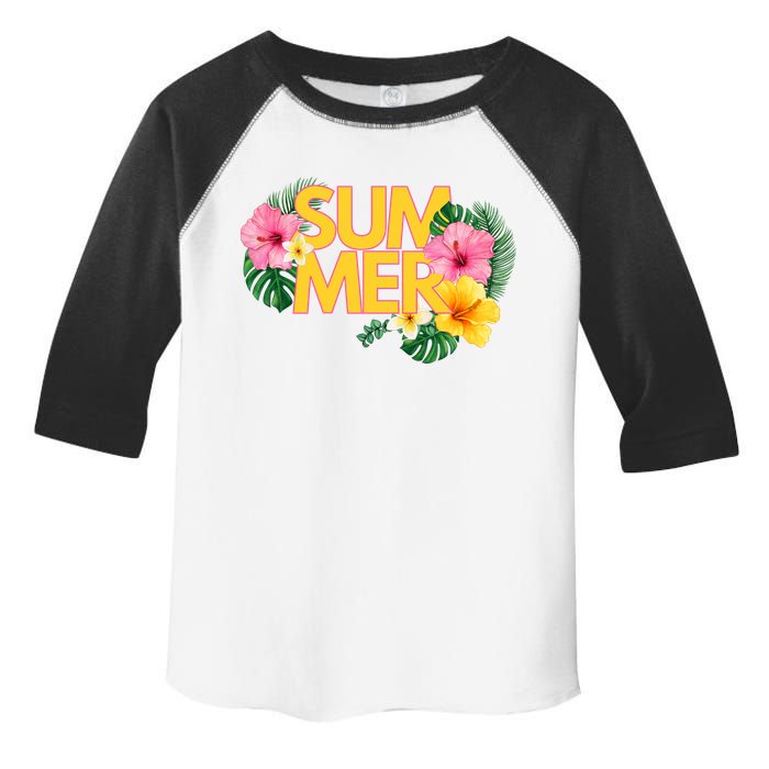 Summer Tropical Floral Toddler Fine Jersey T-Shirt