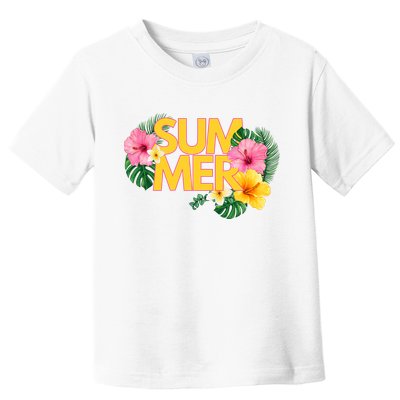 Summer Tropical Floral Toddler T-Shirt