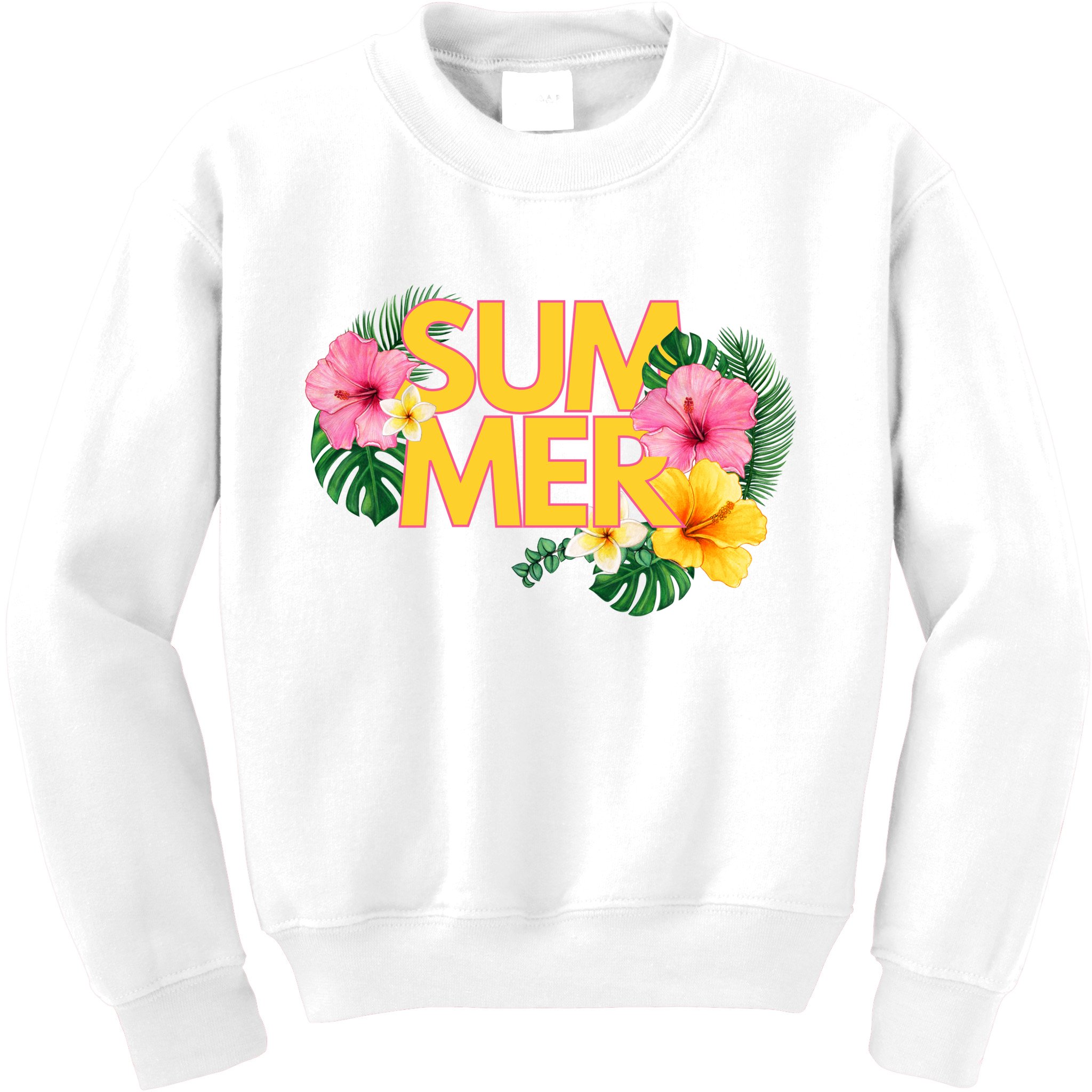 Summer Tropical Floral Kids Sweatshirt