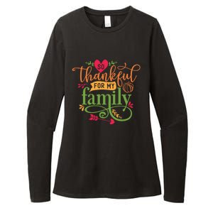 So Thankful For My Family Turkey Day Thanksgiving Gift Womens CVC Long Sleeve Shirt