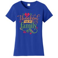 So Thankful For My Family Turkey Day Thanksgiving Gift Women's T-Shirt