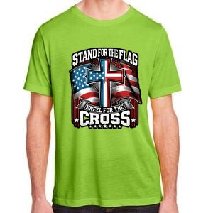 Stand The Flag And Cross Faith American Christian Cool Gift Adult ChromaSoft Performance T-Shirt