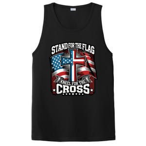 Stand The Flag And Cross Faith American Christian Cool Gift PosiCharge Competitor Tank