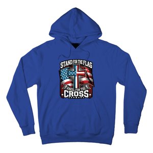 Stand The Flag And Cross Faith American Christian Cool Gift Hoodie