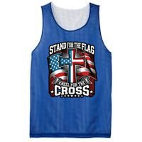 Stand The Flag And Cross Faith American Christian Cool Gift Mesh Reversible Basketball Jersey Tank