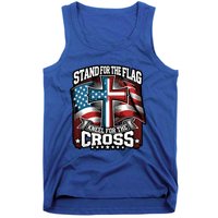 Stand The Flag And Cross Faith American Christian Cool Gift Tank Top