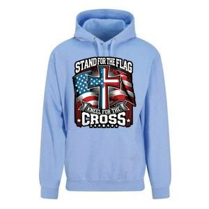 Stand The Flag And Cross Faith American Christian Cool Gift Unisex Surf Hoodie