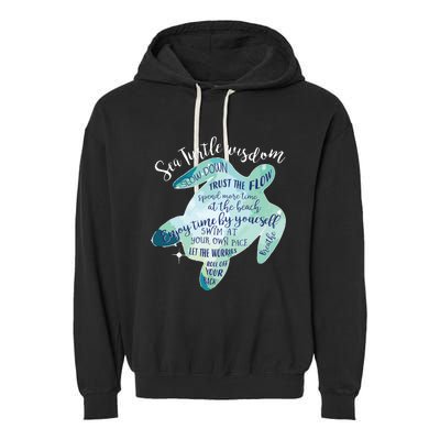 Sea Turtle For Women Wisdom Turtle Turtle Beach Garment-Dyed Fleece Hoodie