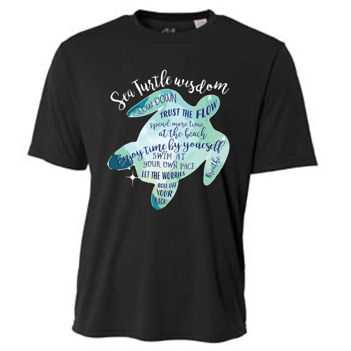 Sea Turtle For Women Wisdom Turtle Turtle Beach Cooling Performance Crew T-Shirt