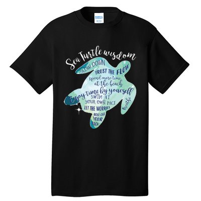 Sea Turtle For Women Wisdom Turtle Turtle Beach Tall T-Shirt