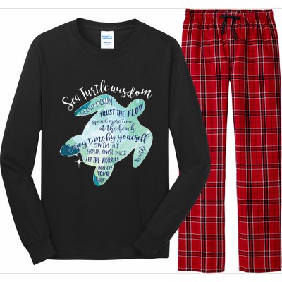 Sea Turtle For Women Wisdom Turtle Turtle Beach Long Sleeve Pajama Set