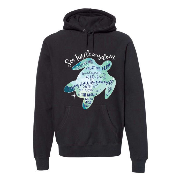 Sea Turtle For Women Wisdom Turtle Turtle Beach Premium Hoodie