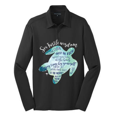 Sea Turtle For Women Wisdom Turtle Turtle Beach Silk Touch Performance Long Sleeve Polo