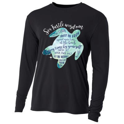 Sea Turtle For Women Wisdom Turtle Turtle Beach Cooling Performance Long Sleeve Crew