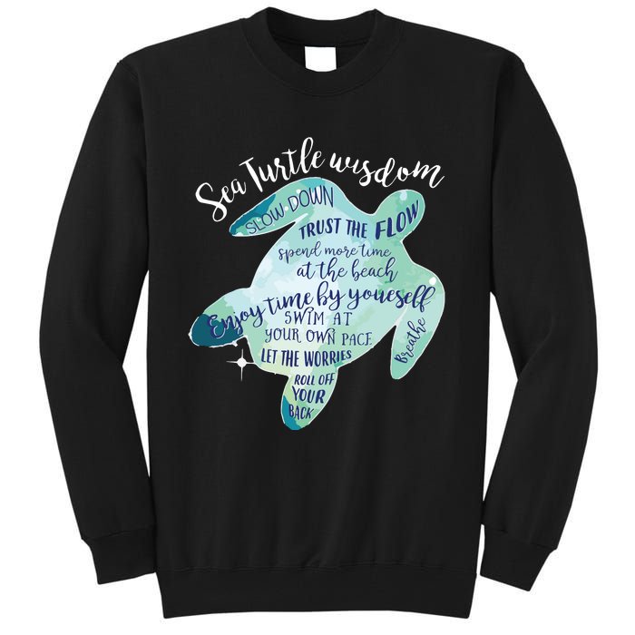 Sea Turtle For Women Wisdom Turtle Turtle Beach Tall Sweatshirt