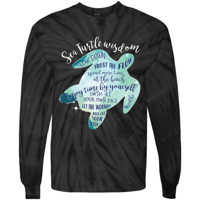 Sea Turtle For Women Wisdom Turtle Turtle Beach Tie-Dye Long Sleeve Shirt