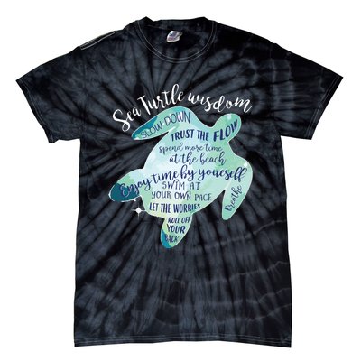 Sea Turtle For Women Wisdom Turtle Turtle Beach Tie-Dye T-Shirt