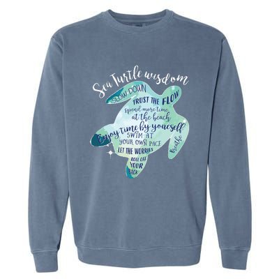 Sea Turtle For Women Wisdom Turtle Turtle Beach Garment-Dyed Sweatshirt