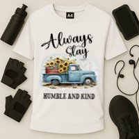Sunflower Truck Farm Always Stay Humble And Kind Cooling Performance Crew T-Shirt