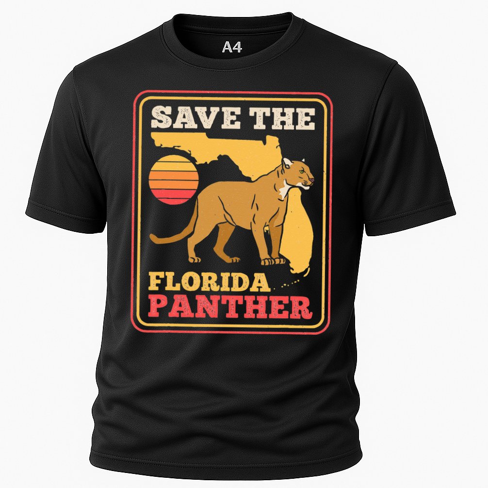 Save The Florida Panther Retro Wildlife Cougar Performance Shirt