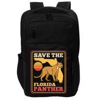 Save The Florida Panther Retro Wildlife Cougar Impact Tech Backpack