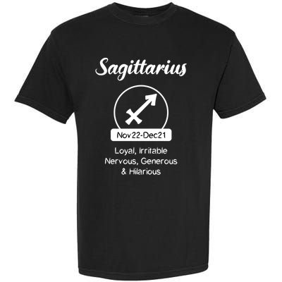 Sagittarius Traits Funny Zodiac Design Gift For Sagittarius Gift Garment-Dyed Heavyweight T-Shirt