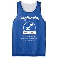 Sagittarius Traits Funny Zodiac Design Gift For Sagittarius Gift Mesh Reversible Basketball Jersey Tank