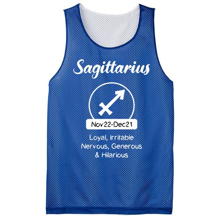 Sagittarius Traits Funny Zodiac Design Gift For Sagittarius Gift Mesh Reversible Basketball Jersey Tank