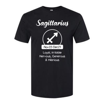 Sagittarius Traits Funny Zodiac Design Gift For Sagittarius Gift Softstyle CVC T-Shirt