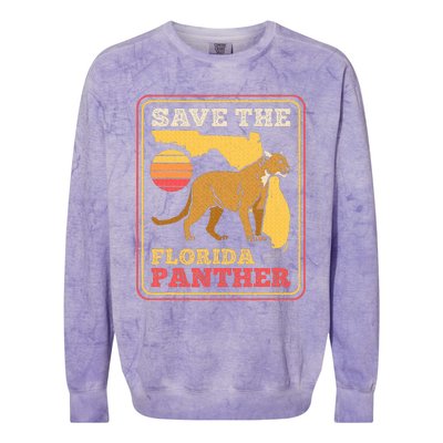 Save The Florida Panther Colorblast Crewneck Sweatshirt