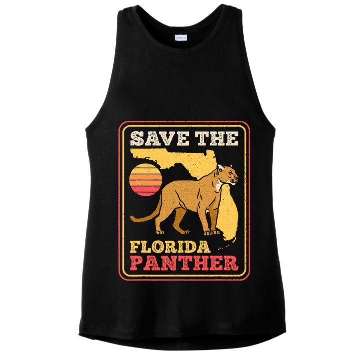 Save The Florida Panther Ladies PosiCharge Tri-Blend Wicking Tank