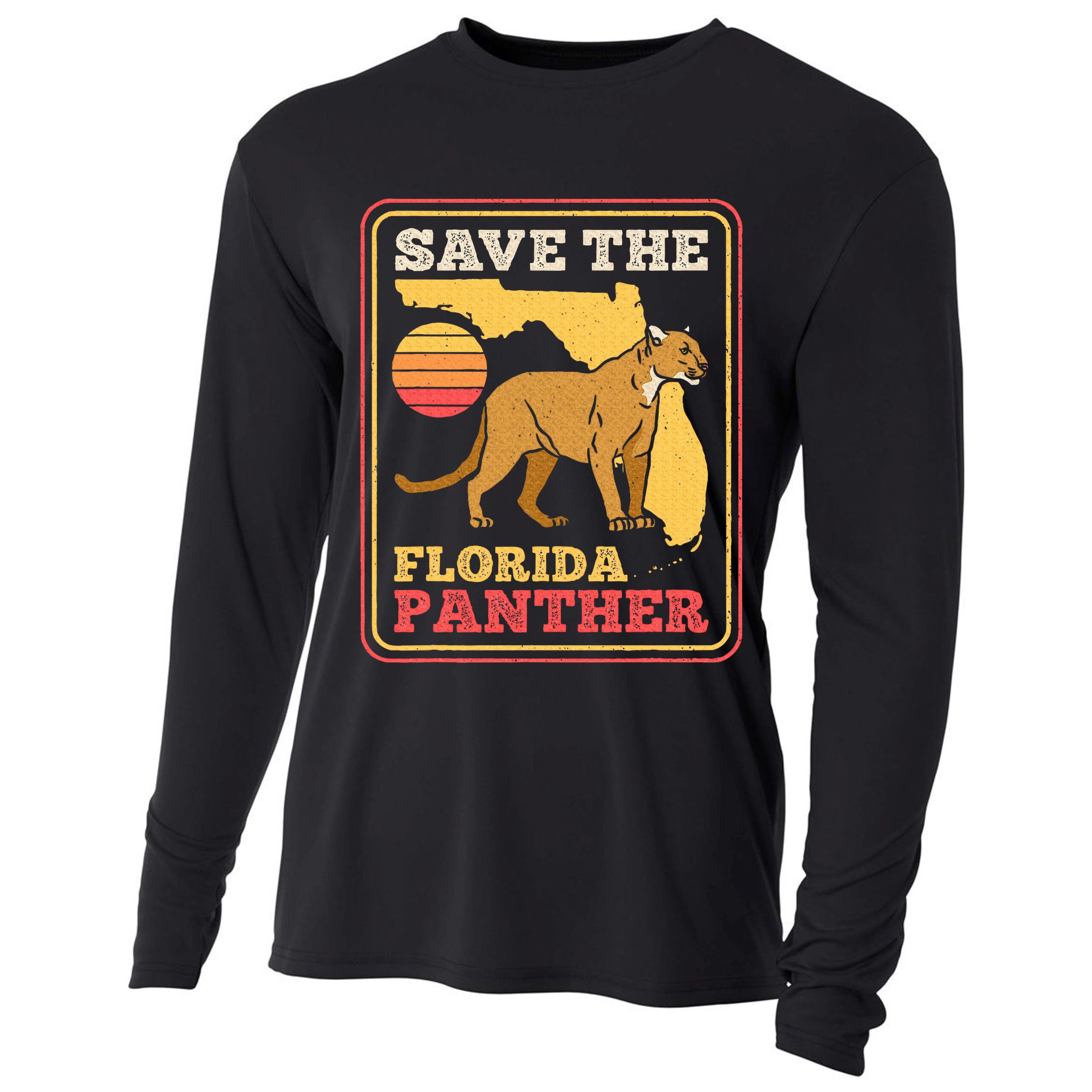 Save The Florida Panther Cooling Performance Long Sleeve Crew
