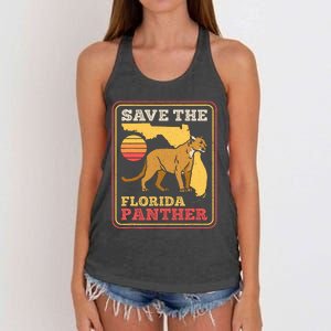 Save The Florida Panther Women's Knotted Racerback Tank