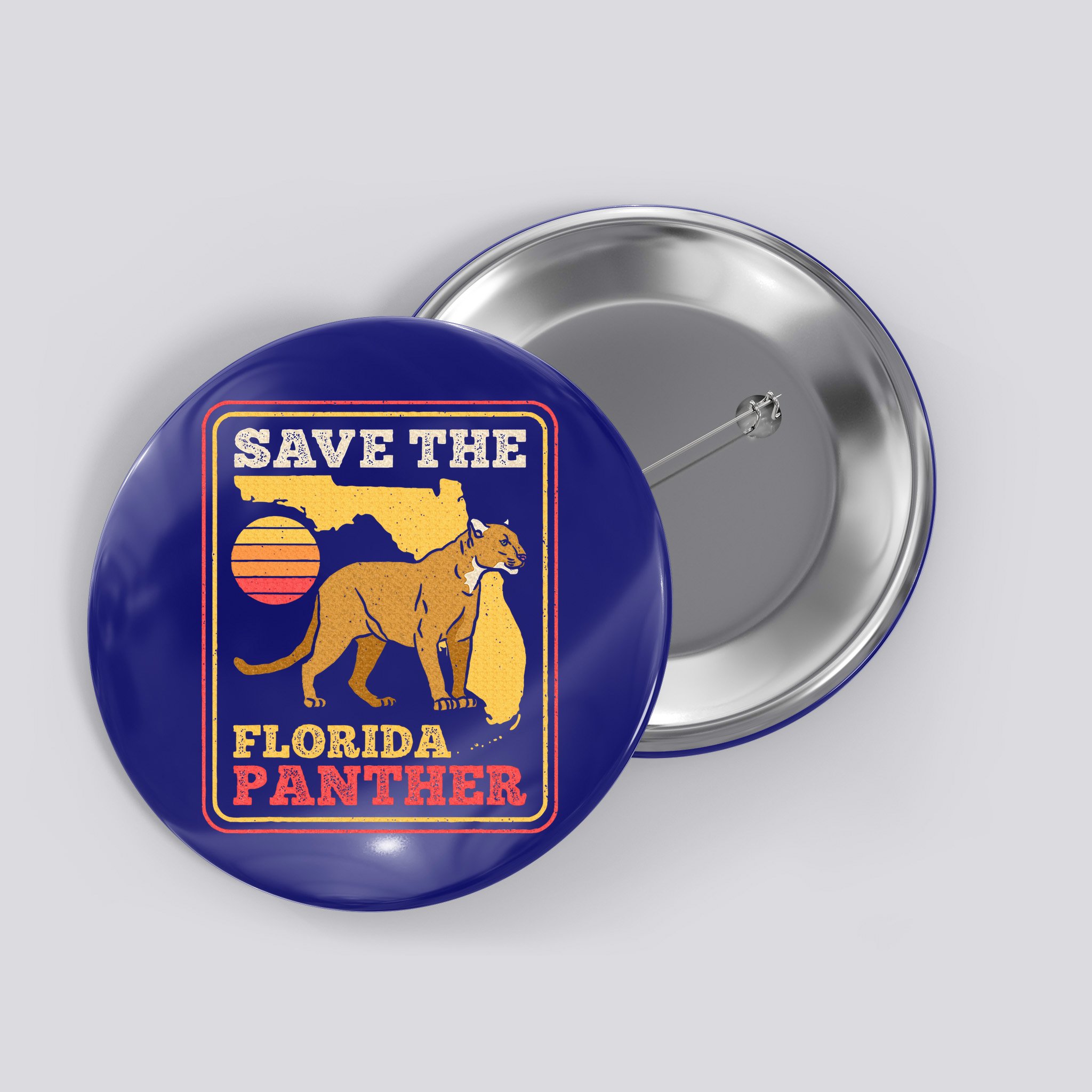 Save The Florida Panther Button