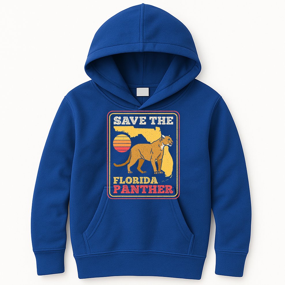 Save The Florida Panther Kids Hoodie