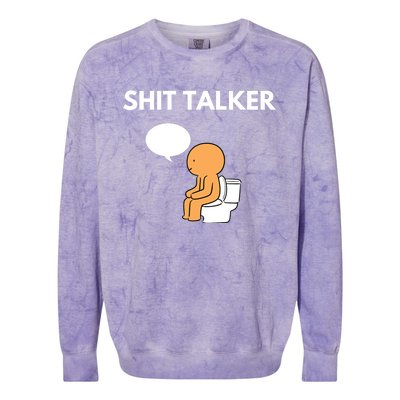 Shit Talker Funny Graphic Colorblast Crewneck Sweatshirt