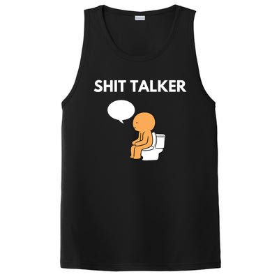 Shit Talker Funny Graphic PosiCharge Competitor Tank