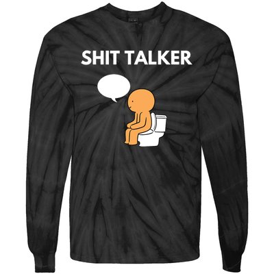 Shit Talker Funny Graphic Tie-Dye Long Sleeve Shirt