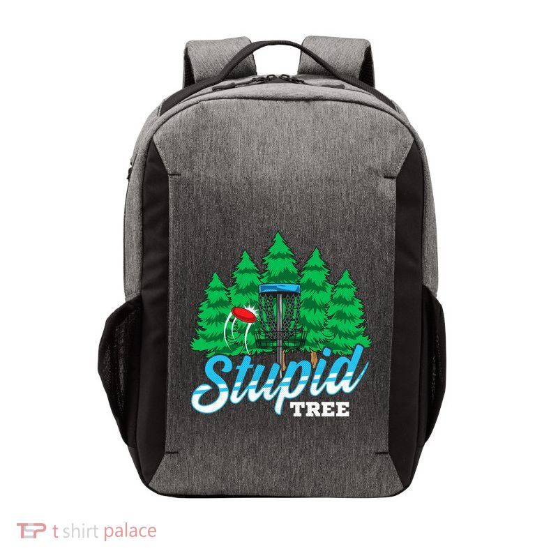 Stupid Tree Funny Disc Golf Player Gift Vector Backpack