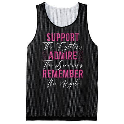 Support The Fighters Breast Cancer Awareness Month Support Mesh Reversible Basketball Jersey Tank