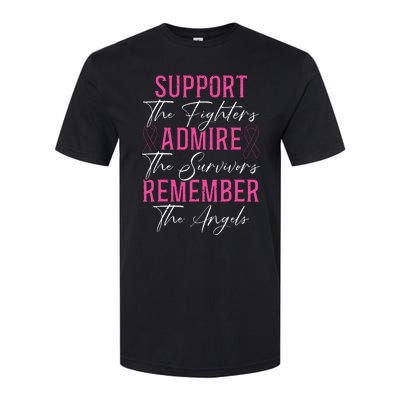 Support The Fighters Breast Cancer Awareness Month Support Softstyle CVC T-Shirt