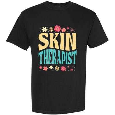 Skin Therapist Floral Outfit Skincare Specialist Beauty Garment-Dyed Heavyweight T-Shirt