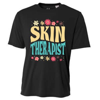 Skin Therapist Floral Outfit Skincare Specialist Beauty Cooling Performance Crew T-Shirt