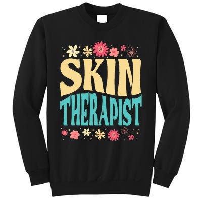 Skin Therapist Floral Outfit Skincare Specialist Beauty Sweatshirt