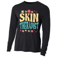 Skin Therapist Floral Outfit Skincare Specialist Beauty Cooling Performance Long Sleeve Crew