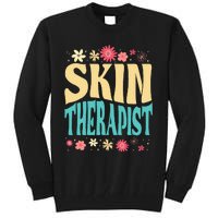 Skin Therapist Floral Outfit Skincare Specialist Beauty Tall Sweatshirt